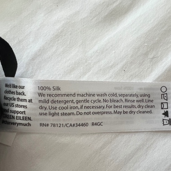 NEW Eileen Fisher 100% silk black luxe trousers 1X - Picture 5 of 5